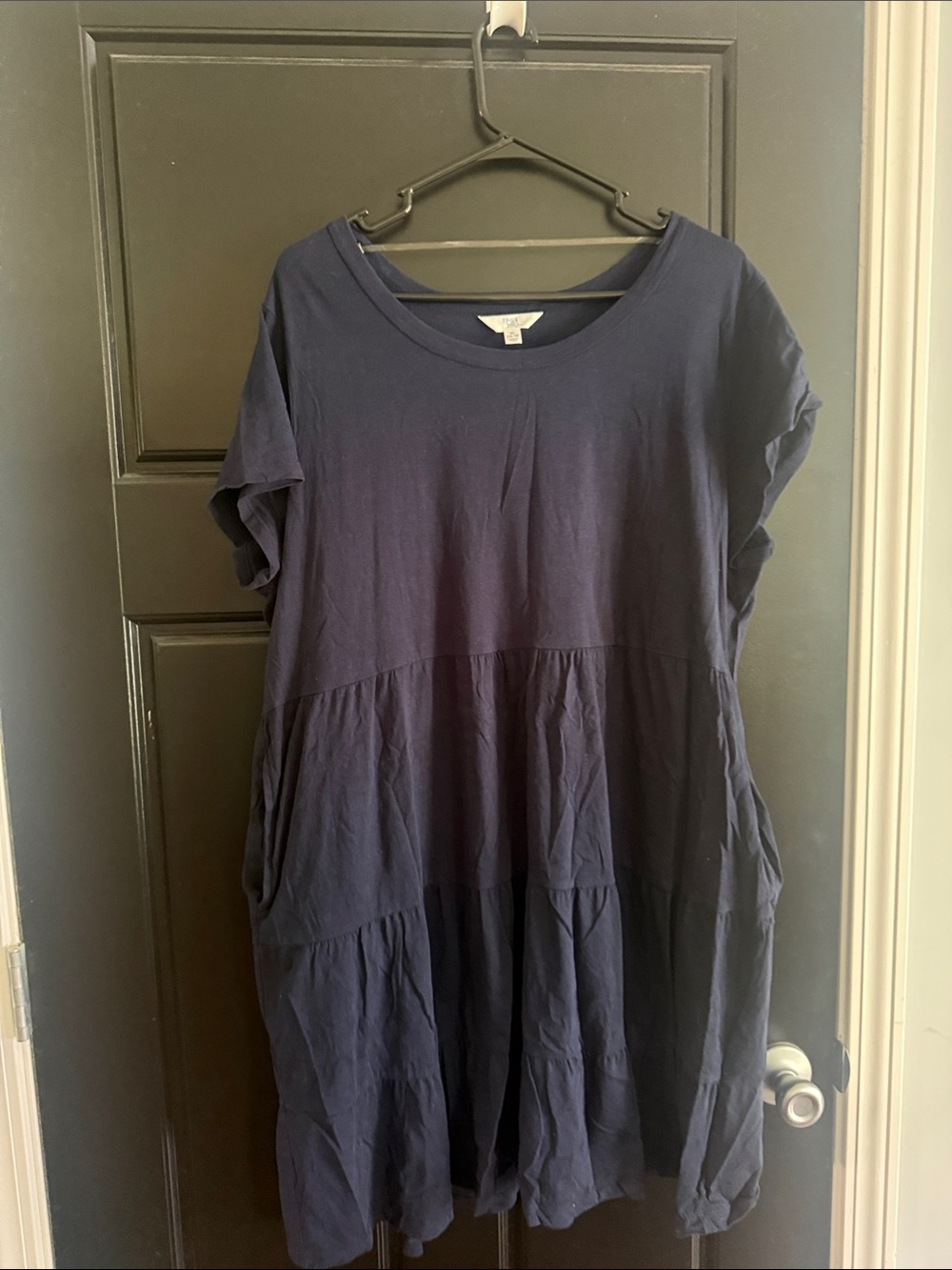 Time and Tru Navy Scoop Neck Dress